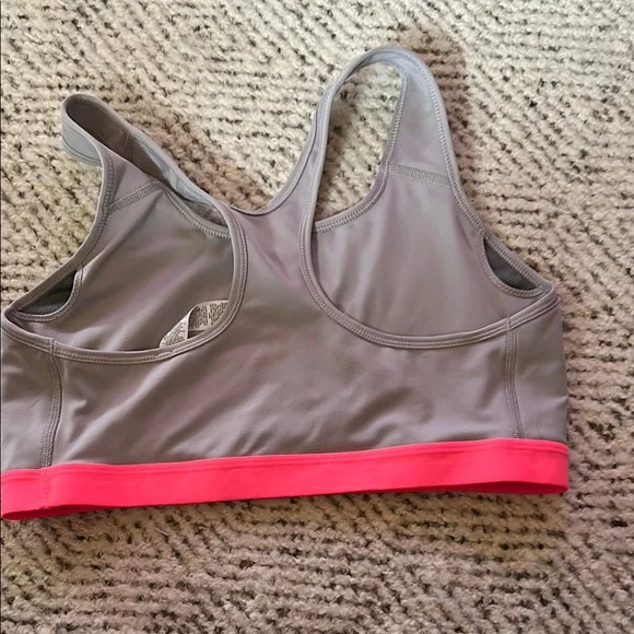 Nike Gray Sports Bra with Pink Accents - Picture 2 of 2